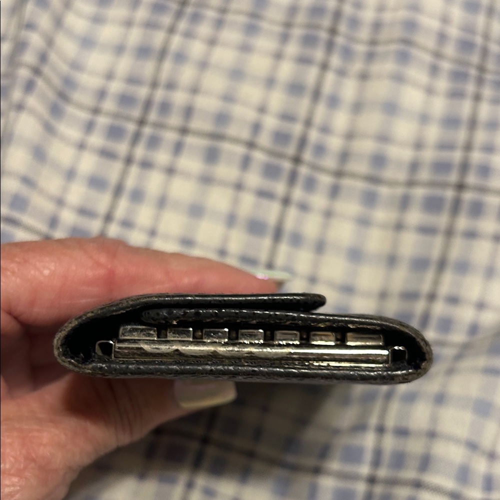 Black LV Textured Wallet - Picture 7 of 10